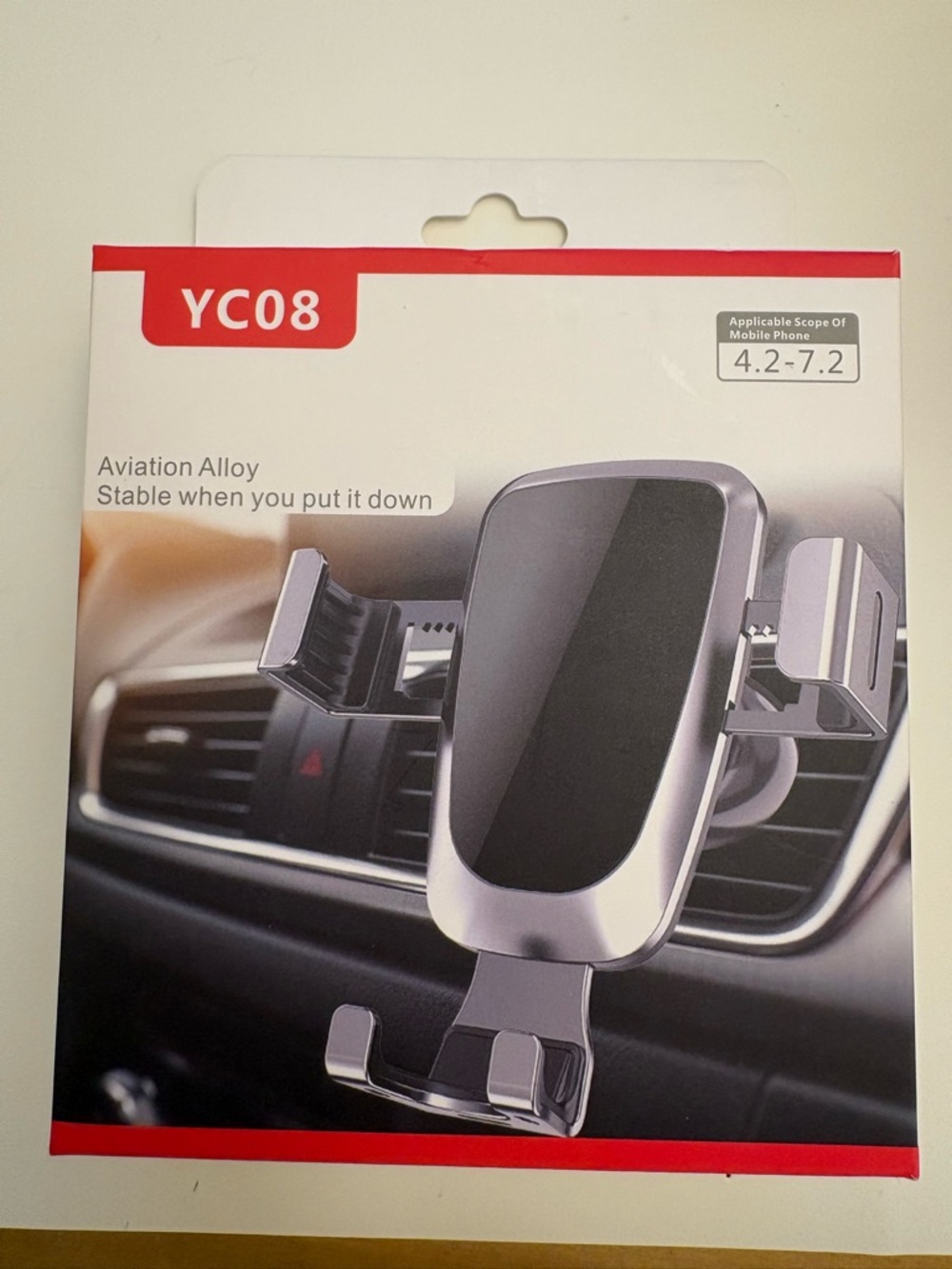 Silver Car Vent Phone Mount - Universal Gravity Holder